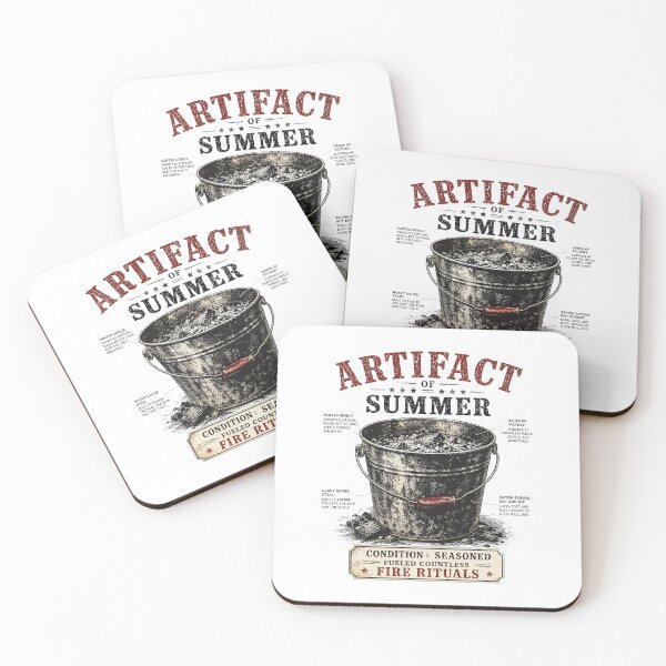 Item preview, Artifact of Summer — Charcoal Bucket — Condition: Seasoned — Fueled Countless Fire Rituals designed and sold by Mikoff04-arts.
