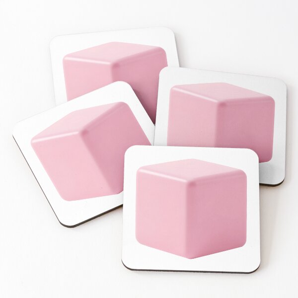 Item preview, Photorealistic Pink Shiny Cube – Glossy Geometric Object Cutout designed and sold by EmeraldeaArt.