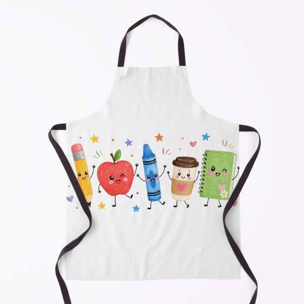 Item preview, Back to School Cute Supplies Pencil Apple Crayon Coffee Notebook  designed and sold by VGAfanatic.