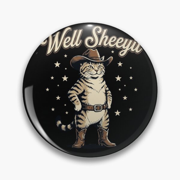 Item preview, Funny Cowboy Cat Well Sheeyit Western Retro Meowboy designed and sold by haitrieuic96.