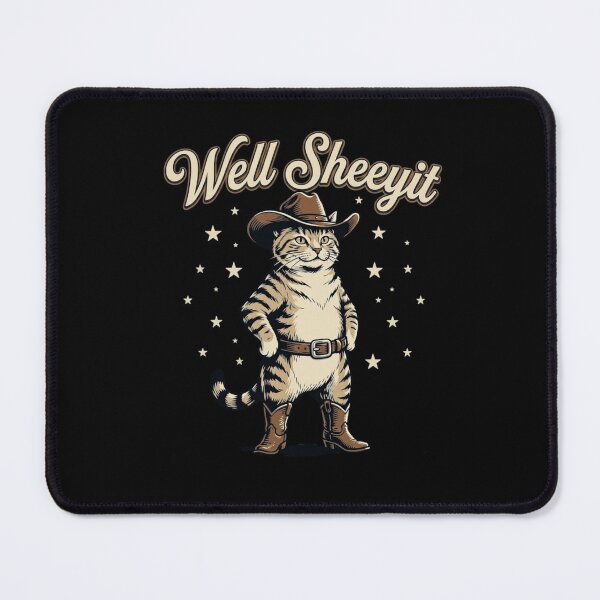 Item preview, Funny Cowboy Cat Well Sheeyit Western Retro Meowboy designed and sold by haitrieuic96.