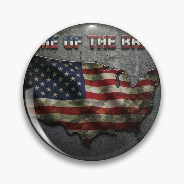Item preview, Home of the Brave – Military USA Map designed and sold by MalinStyle.