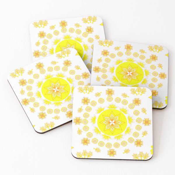 Item preview, Golden Floral Mandala Ornament with Decorative Geometric Elements designed and sold by Ei-Ei.