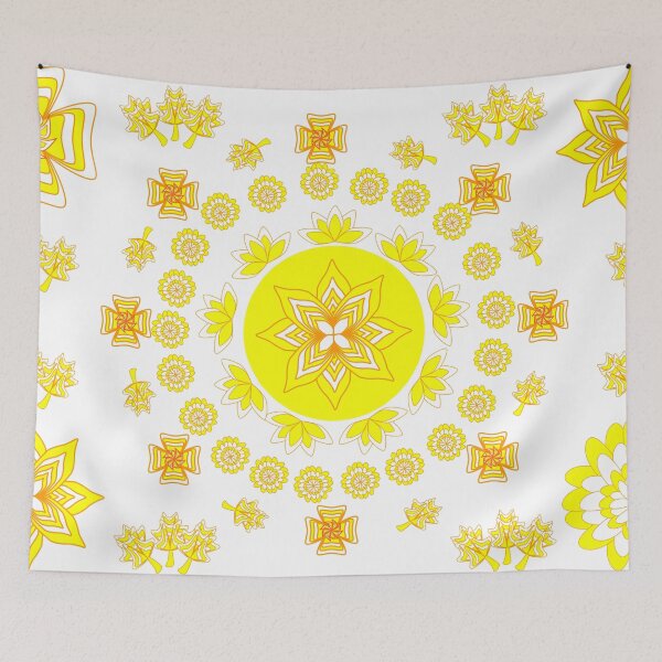 Item preview, Golden Floral Mandala Ornament with Decorative Geometric Elements designed and sold by Ei-Ei.