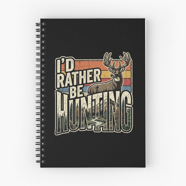 Item preview, I'd Rather Be Hunting Retro Distressed Mountain Buck designed and sold by PACS0011.