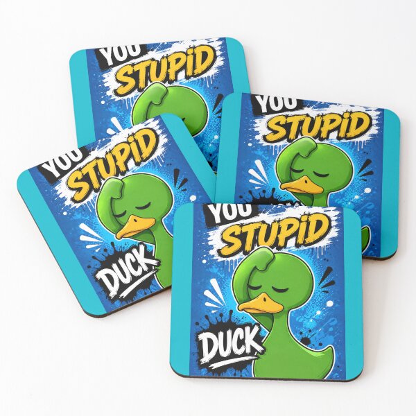 Item preview, You Stupid Duck Funny Cartoon designed and sold by BagFactoryUK.