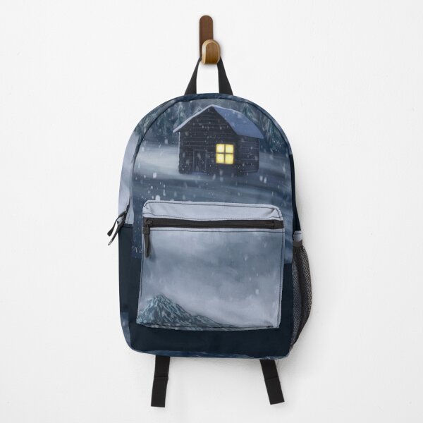 Item preview, Lonely cabin in winter forest while snowing designed and sold by Witseart.