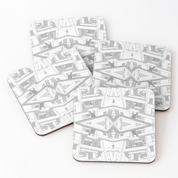 Item preview, Bofill Blue Architecture Geometric Symmetry Pattern designed and sold by Alejandro Stein.
