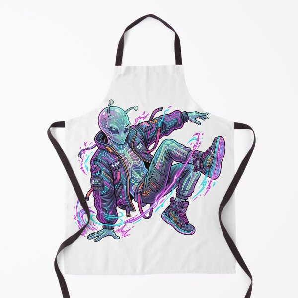 Item preview, Neon Cyberpunk Alien Skeleton Streetwear designed and sold by dvsarts26.