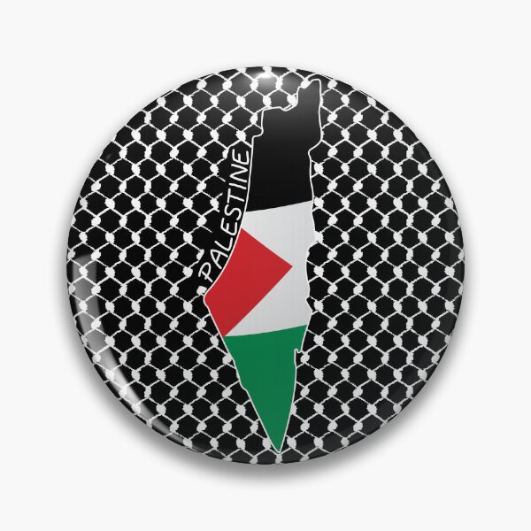 Item preview, Palestine Flag Map Design with Palestinian Kufiya Pattern -White designed and sold by Hurriyyatee.
