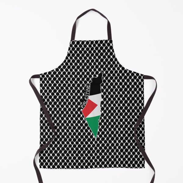 Item preview, Palestine Flag Map Design with Palestinian Kufiya Pattern -White designed and sold by Hurriyyatee.