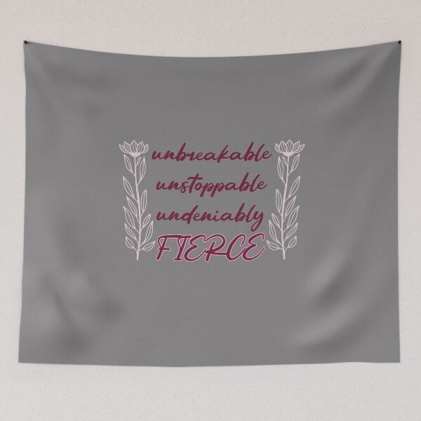 Item preview, Undeniably Fierce - Floral Cursive Version designed and sold by TheThankfulTyne.