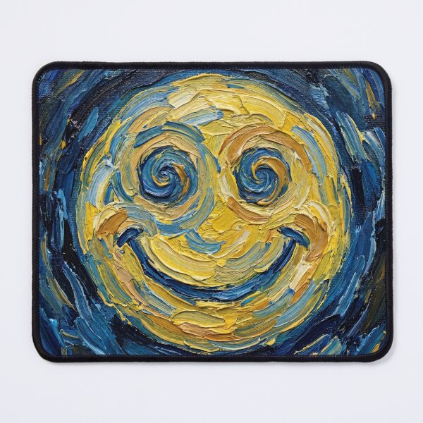 Item preview, Van Gogh Inspired Smiley Face Oil Painting designed and sold by EvrgreenShop.