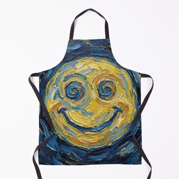 Item preview, Van Gogh Inspired Smiley Face Oil Painting designed and sold by EvrgreenShop.