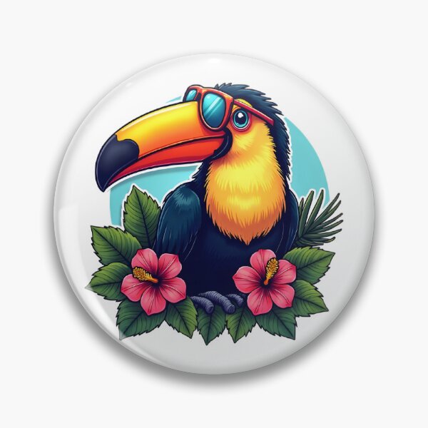 Item preview, Cool Toucan with Sunglasses Tropical Summer Vibes designed and sold by Luna-Flow.