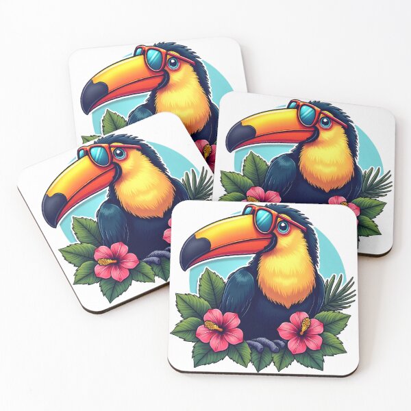 Item preview, Cool Toucan with Sunglasses Tropical Summer Vibes designed and sold by Luna-Flow.