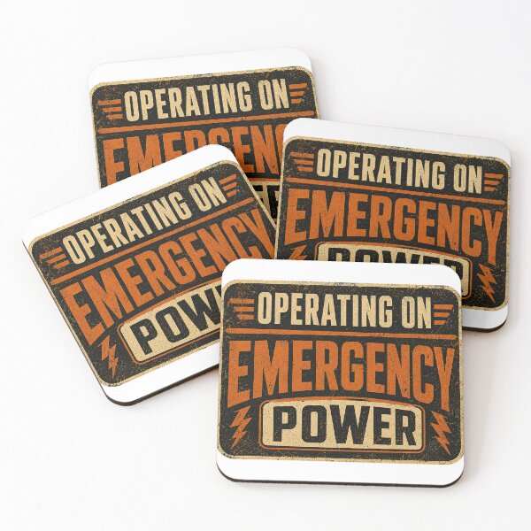 Item preview, Operating On Emergency Power - Low Battery Worker Humor designed and sold by JustResultsCo.