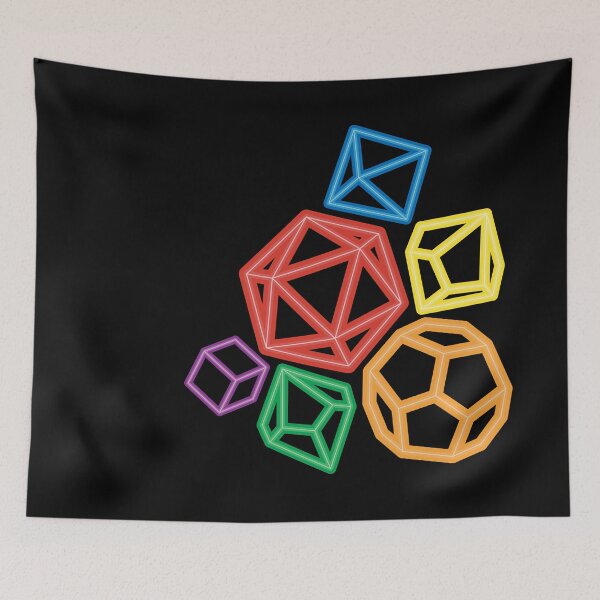 Item preview, Neon Pride Dice Set | Rainbow RPG Dice for Tabletop Gamers designed and sold by Hallowed Artistry.