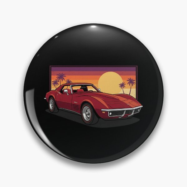 Item preview, C3 Stingray Retro Sunset Red Coupe Classic Muscle Car designed and sold by Off-Road-Zone.