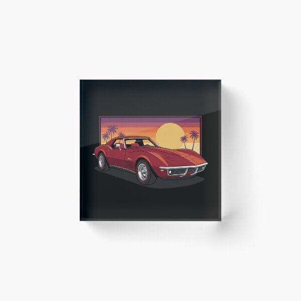 Item preview, C3 Stingray Retro Sunset Red Coupe Classic Muscle Car designed and sold by Off-Road-Zone.