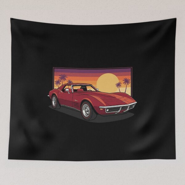 Item preview, C3 Stingray Retro Sunset Red Coupe Classic Muscle Car designed and sold by Off-Road-Zone.