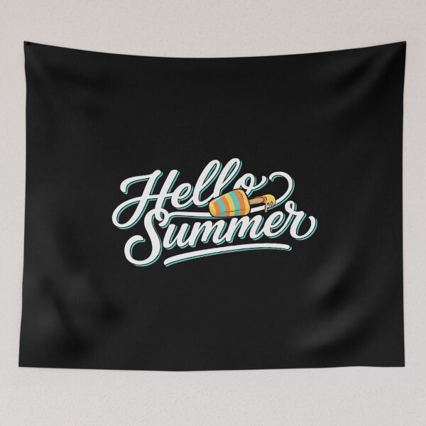Item preview, Hello Summer Vacation Ice Cream Popsicle Colorful Summer for Ice Cream Lovers designed and sold by Redgiant87x.