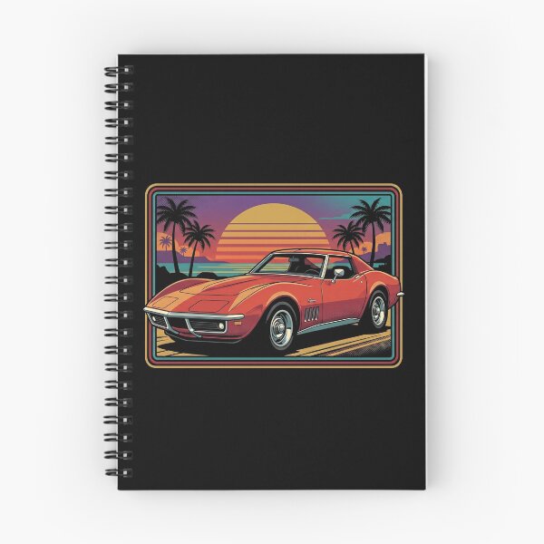 Item preview, C3 Stingray Retro Sunset Front View Classic Muscle Car designed and sold by Off-Road-Zone.