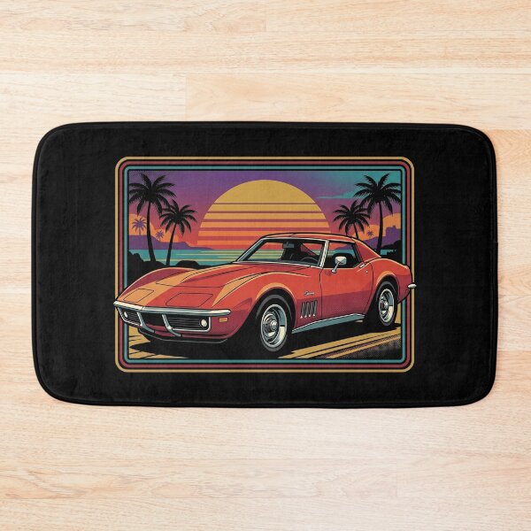 Item preview, C3 Stingray Retro Sunset Front View Classic Muscle Car designed and sold by Off-Road-Zone.