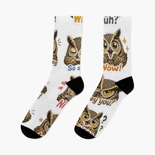 Item preview, Owl Mood Sticker Pack – Cute Owl Reactions for Every Moment designed and sold by MJ-by-Dharan.