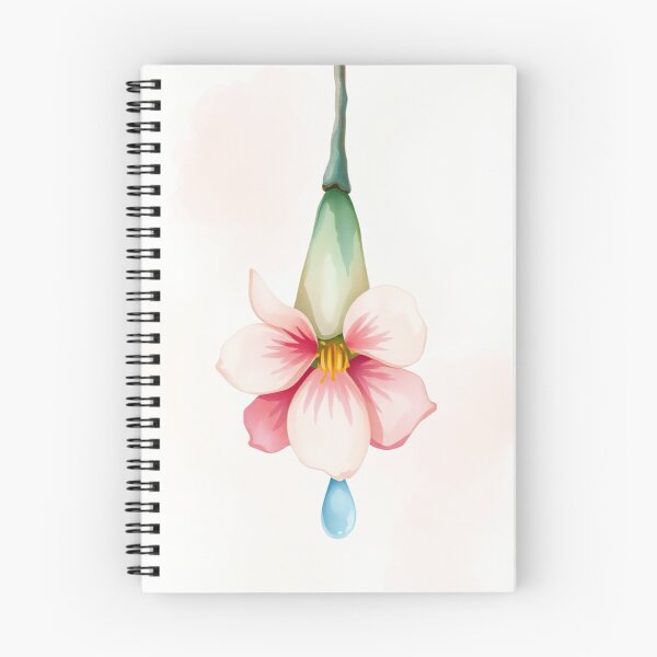 Item preview, Watercolor Pink Flower with Water Droplet designed and sold by Vida e Arte.