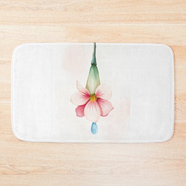 Item preview, Watercolor Pink Flower with Water Droplet designed and sold by Vida e Arte.