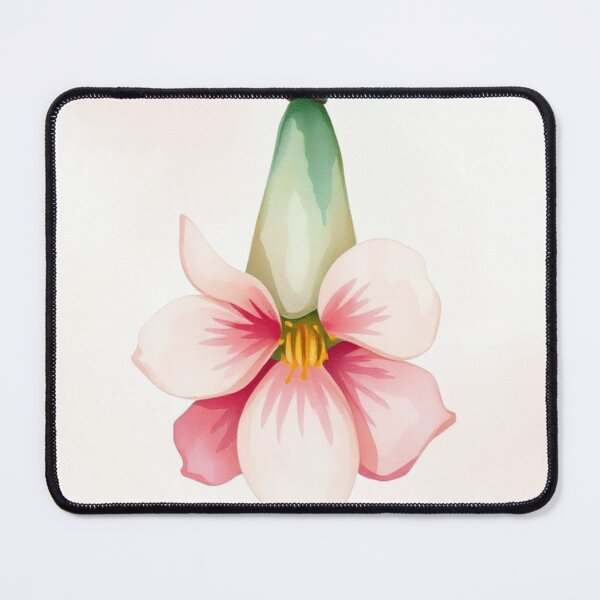 Item preview, Watercolor Pink Flower with Water Droplet designed and sold by Vida e Arte.
