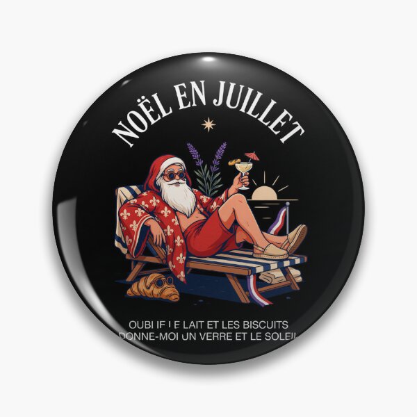 Item preview, Noël En Juillet – French Santa Christmas in July Funny Beach Shirt Père Noël V1 designed and sold by DarylWelsh2024.