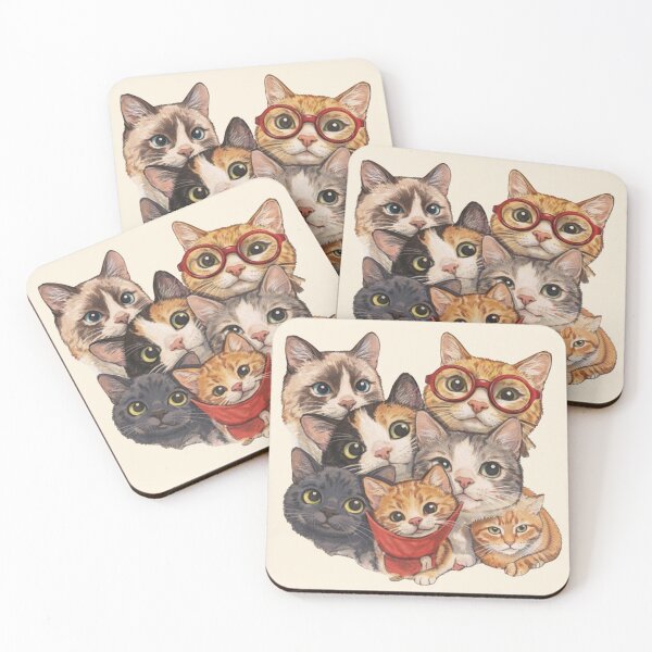 Item preview, Cute Cats faces Design designed and sold by Mavie Bloom.