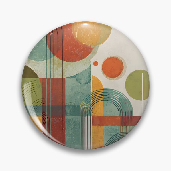 Item preview, Mid Century Modern Geometric Abstract | Retro Bauhaus Shapes Art designed and sold by GrinGalore.