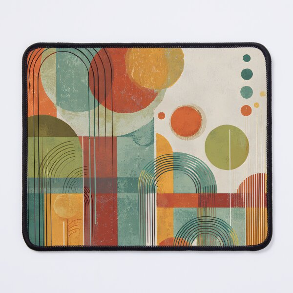 Item preview, Mid Century Modern Geometric Abstract | Retro Bauhaus Shapes Art designed and sold by GrinGalore.