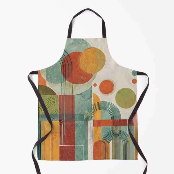 Item preview, Mid Century Modern Geometric Abstract | Retro Bauhaus Shapes Art designed and sold by GrinGalore.