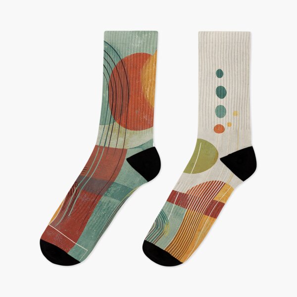 Item preview, Mid Century Modern Geometric Abstract | Retro Bauhaus Shapes Art designed and sold by GrinGalore.