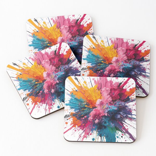 Item preview, Color Explosion Miami – Vibrant Abstract Beach Energy Art designed and sold by Chill Chicken Studio.