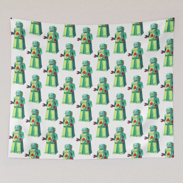 Item preview, Retro Mechanical Green Robot designed and sold by sunnywhimsy.