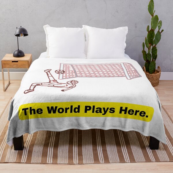 Item preview, The World Plays Here – Bicycle Kick Football Design designed and sold by UrbanEchoHub.