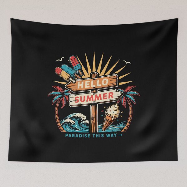Item preview, Hello Summer Vacation Ice Cream Popsicle Sweet Summer Vibes Holiday designed and sold by Redgiant87x.