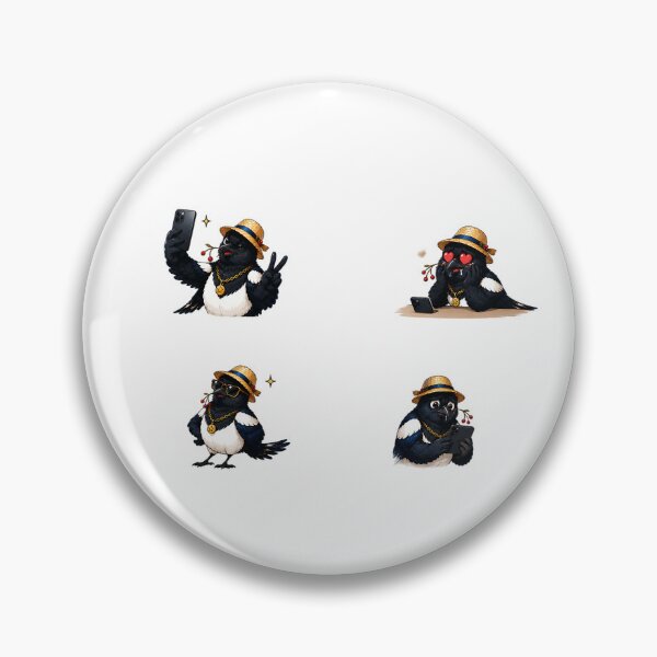 Item preview, SNS Chorangi Magpie Sticker Set | Funny Korean Folk Meme Birds designed and sold by K-Tradition.
