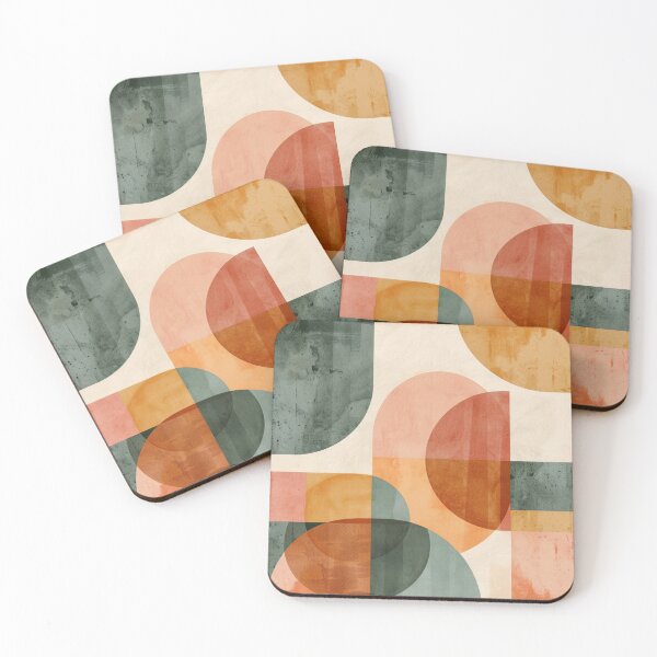 Item preview, Mid Century Modern Abstract Shapes | Retro Geometric Wall Art designed and sold by GrinGalore.