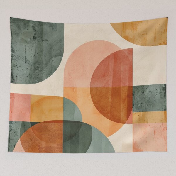 Item preview, Mid Century Modern Abstract Shapes | Retro Geometric Wall Art designed and sold by GrinGalore.