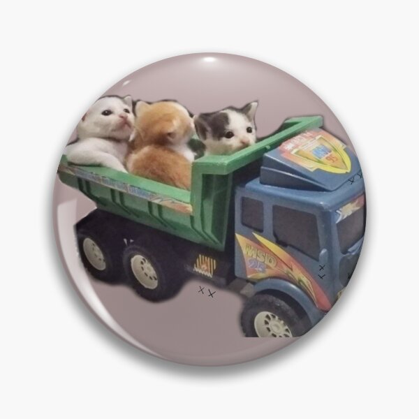 Item preview, cute kitties in truck (transparent design) designed and sold by MysticRacoon6.