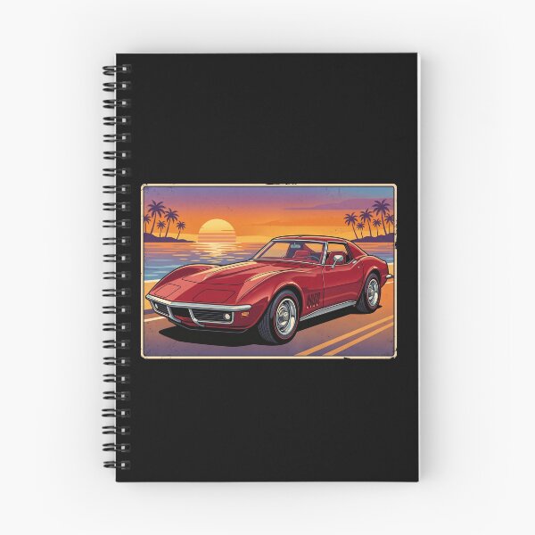 Item preview, C3 Stingray Retro Sunset Front View Classic Muscle Car designed and sold by Off-Road-Zone.