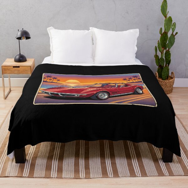 Item preview, C3 Stingray Retro Sunset Front View Classic Muscle Car designed and sold by Off-Road-Zone.