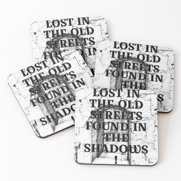 Item preview, Lost in the old streets, found in the shadows black and white with old city arches  designed and sold by wallartofmio.