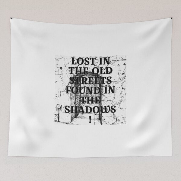 Item preview, Lost in the old streets, found in the shadows black and white with old city arches  designed and sold by wallartofmio.